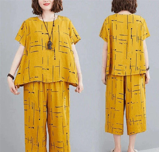 2 Pcs Women Stitched Cotton Jersey Printed Night Suit