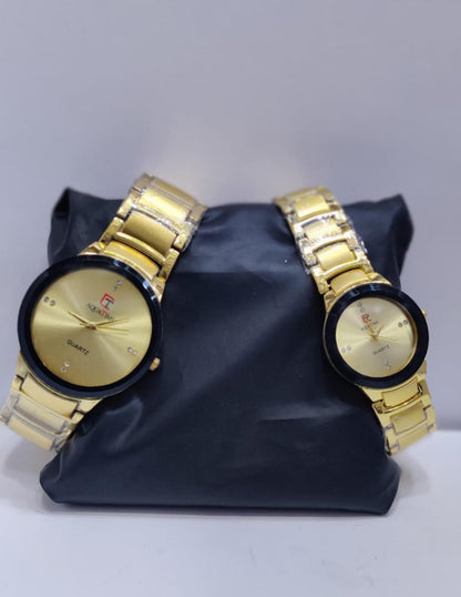 Couple Golden Chain Watch