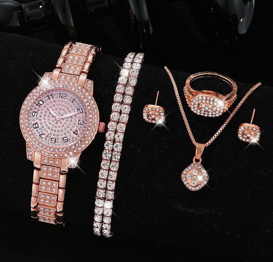 Women` diamond artificial set- Roman Watch