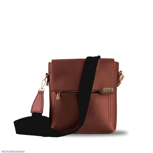 Quest Choco PU Leather Cross-body Brown