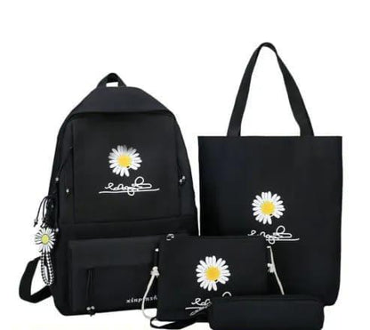 4 Pcs Floral Design Bag Set For Girls