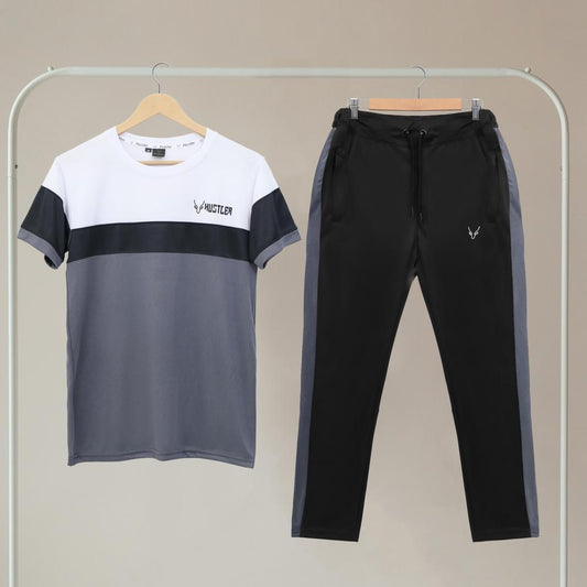 2 Pcs Men Polyester Plain Track Suit