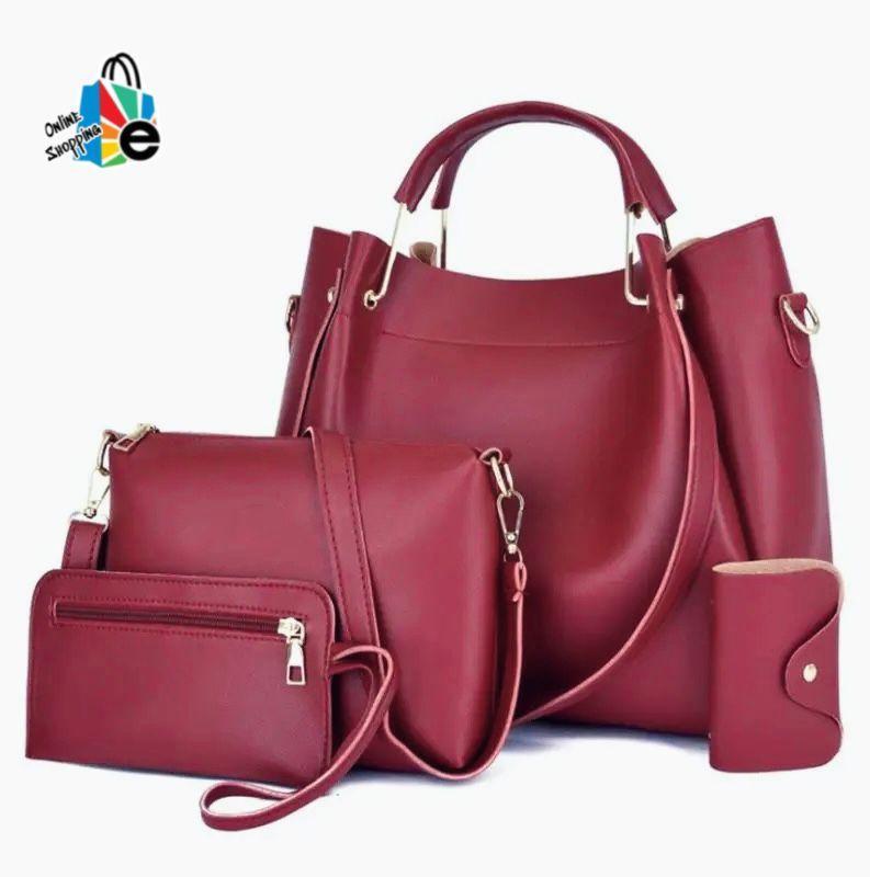 Girls Leather Plain Hand Bag