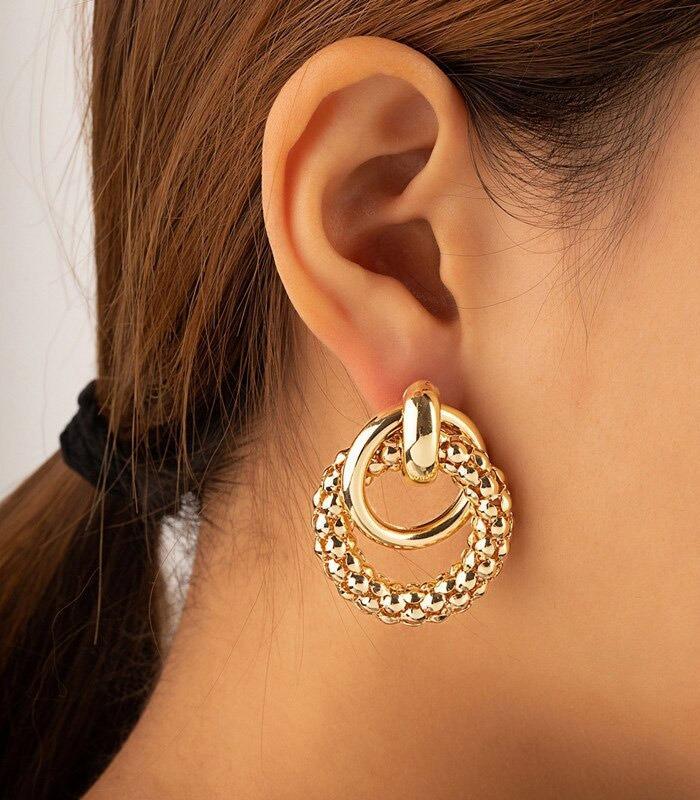 Gold Plated Earrings Set